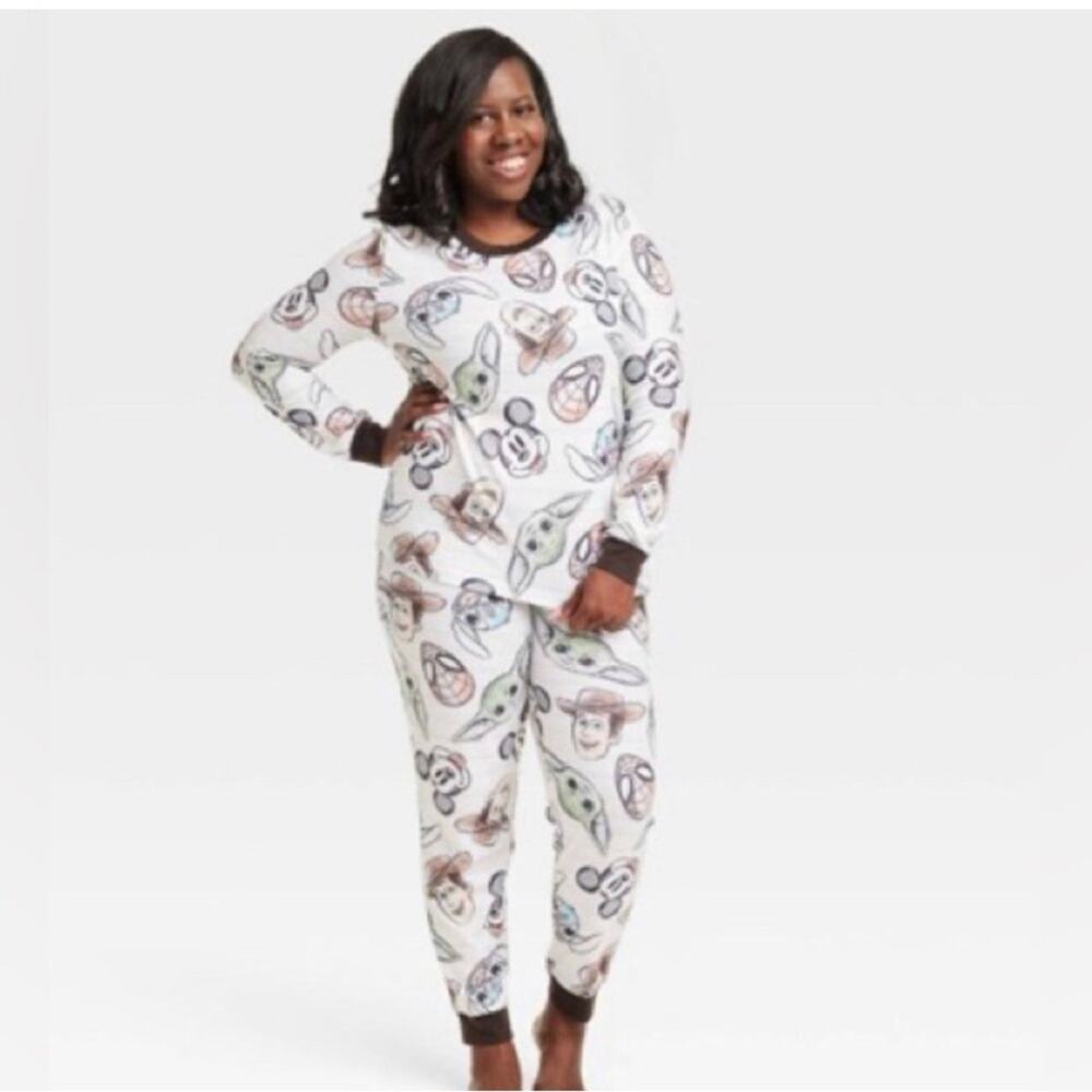 NEW Disney 100 Character Mash Up 2pc Pajama Set